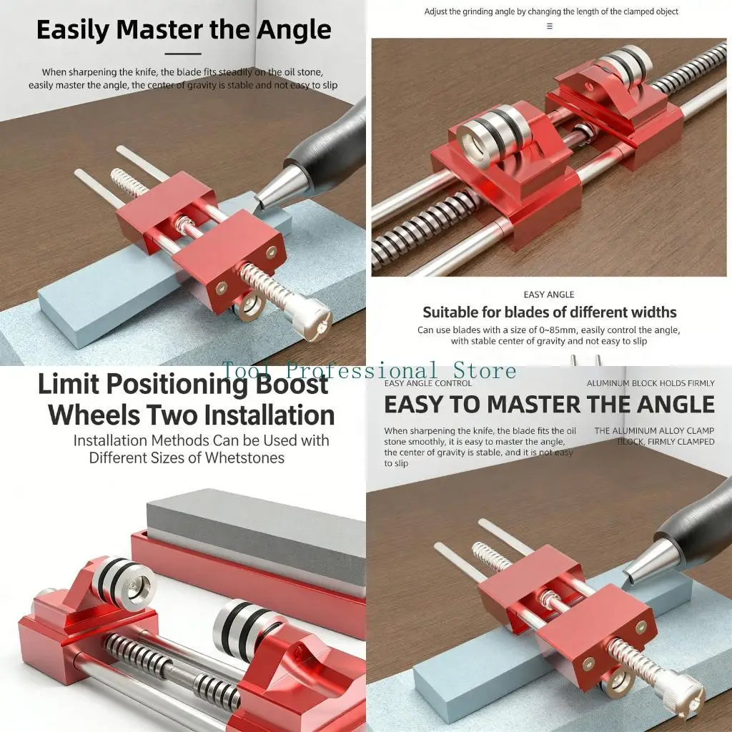 

57QF Accurate Adjustable Sharpening Jig For Woodworking Equipment Featuring Strong Stainless Steel Build And Smooth Roller