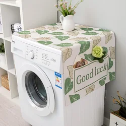 Nordic Washing Machine Cover Green Leaf Washing Machine Dust Cover Oven Microwave Refrigerator Protecor Modern Home Decor