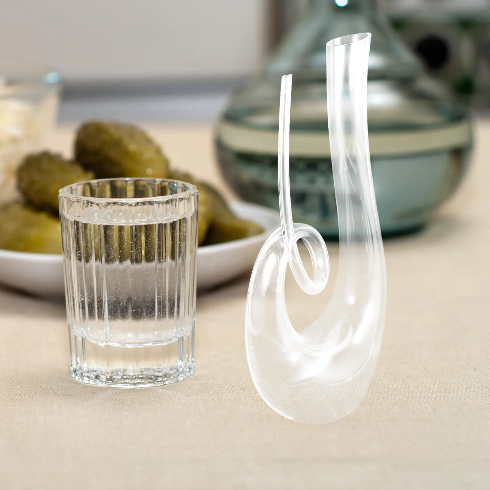 

1 шт. Прозрачный графин для вина с плоским дном, устойчивая конструкция, идеально подходит для домашних вечеринок, деловых подарков, высокое качество, для удовольствия от жизни