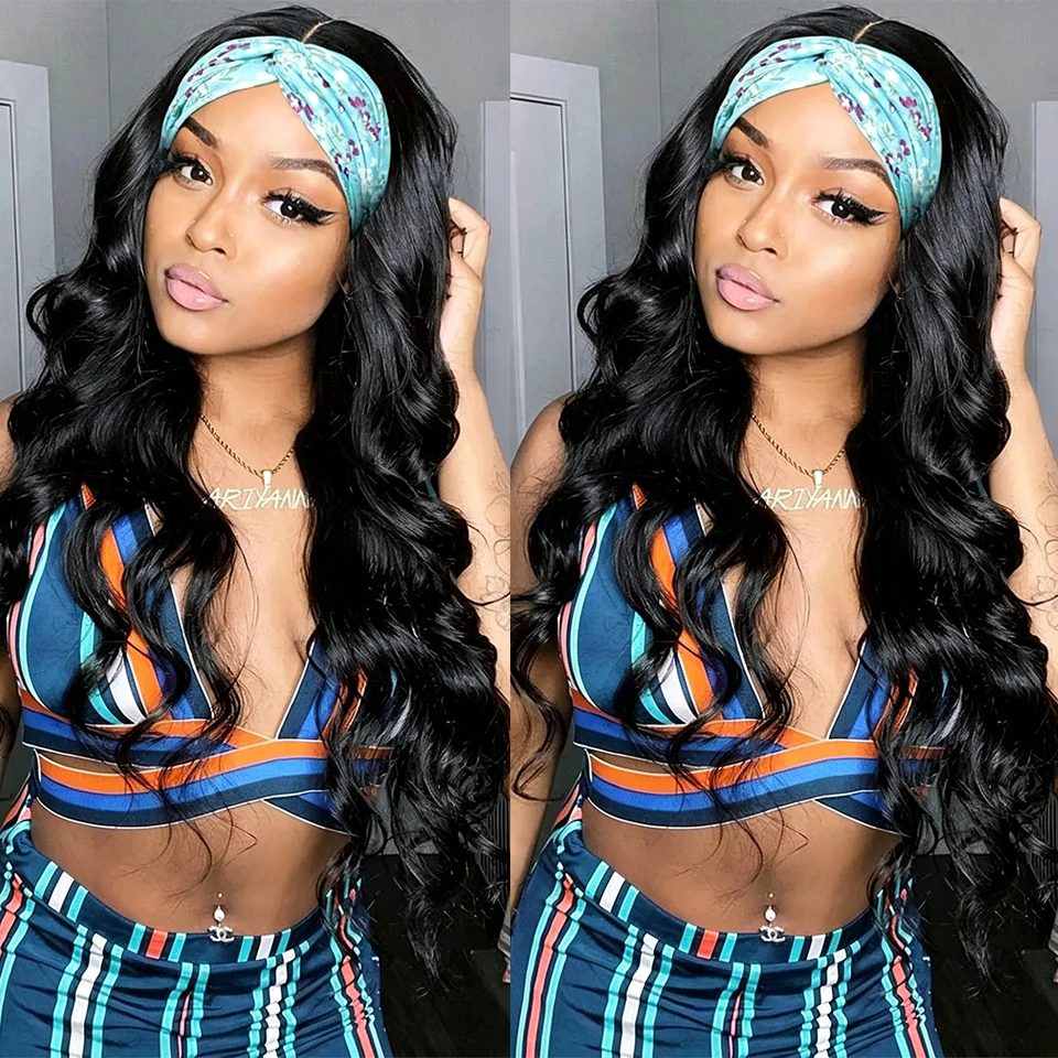

Body Wave Headband Wig Human Hair No Leave Out Adjustable Size Soft Smooth Headband Wigs Daily Use