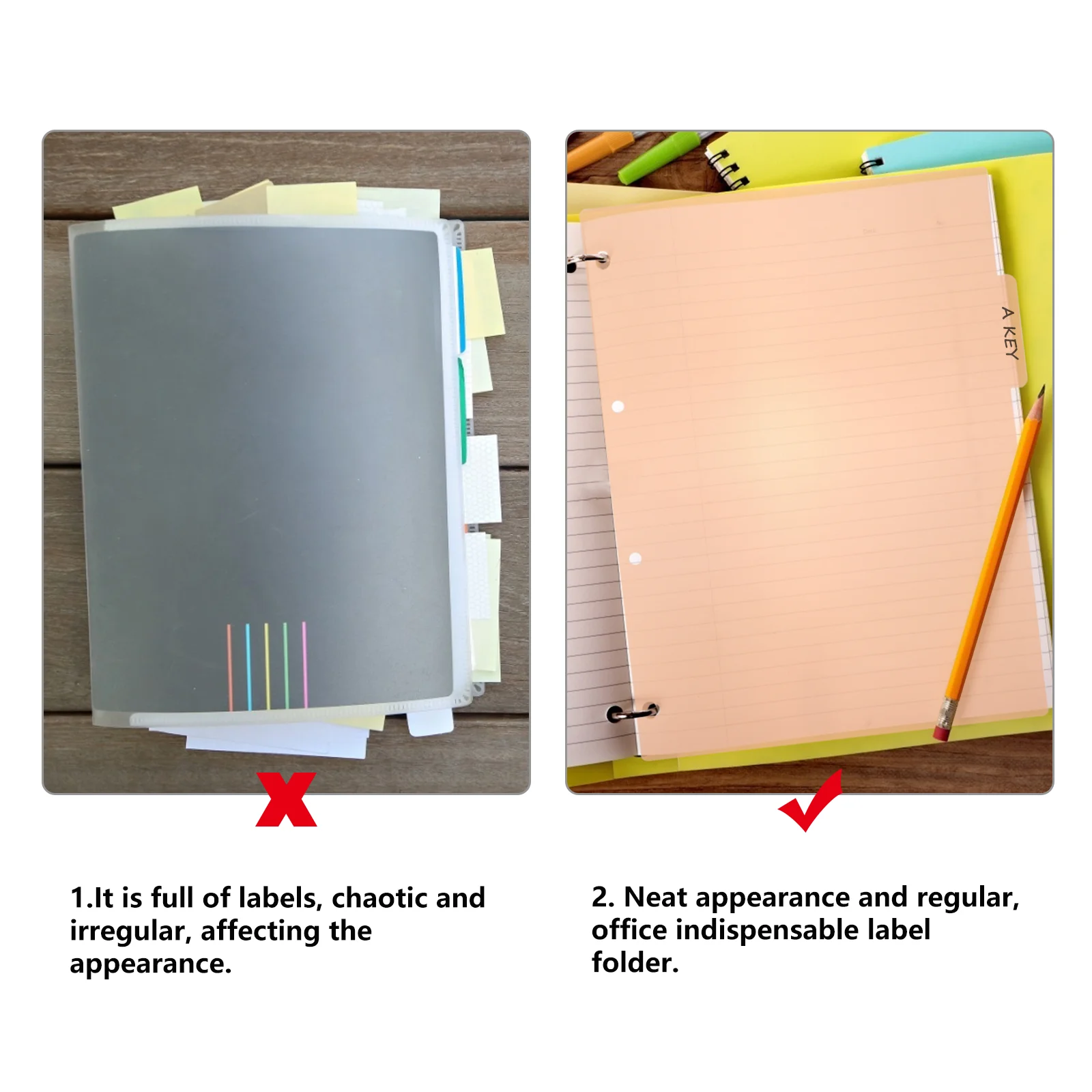 10 ชิ้น Divider Index Board Binder กระดาษสํานักงานผลิตภัณฑ์แบ่งป้ายพาร์ทิชันสีสันแท็บพลาสติก