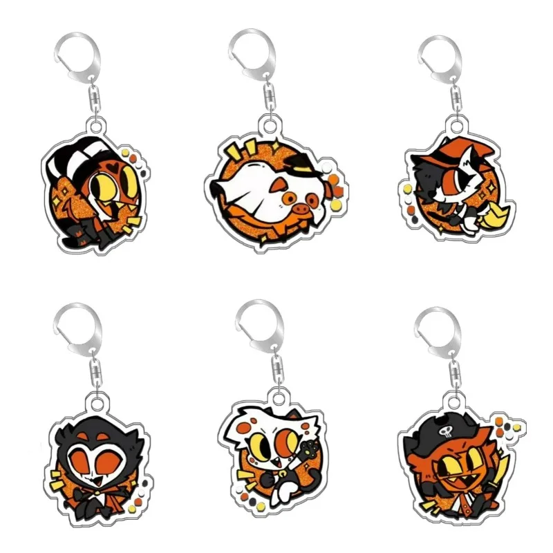 

For Hazbin HoteL Alastor Loona Vaggie Sir Pentious original Acrylic selfmade cute Cartoon Anime Keychain Pendant Toy gift 5cm