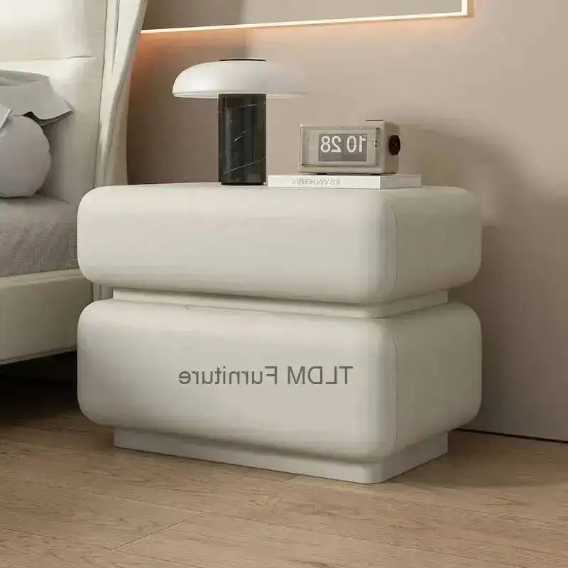 Nachttisch European Nightstands Kawaii Pretty Artificial Leather Nordic Furniture Modern Bedside Italian Table Home Small Space