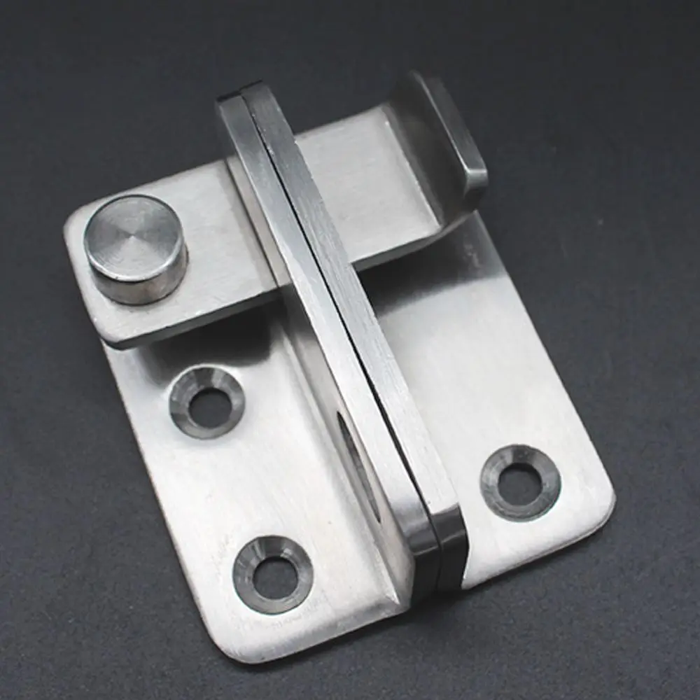 Stainless Steel Wardrobe Door Bolt Padlock Padlock Anti-theft Drawer Lock Silver Waterproof Door Hasp Hotel Door