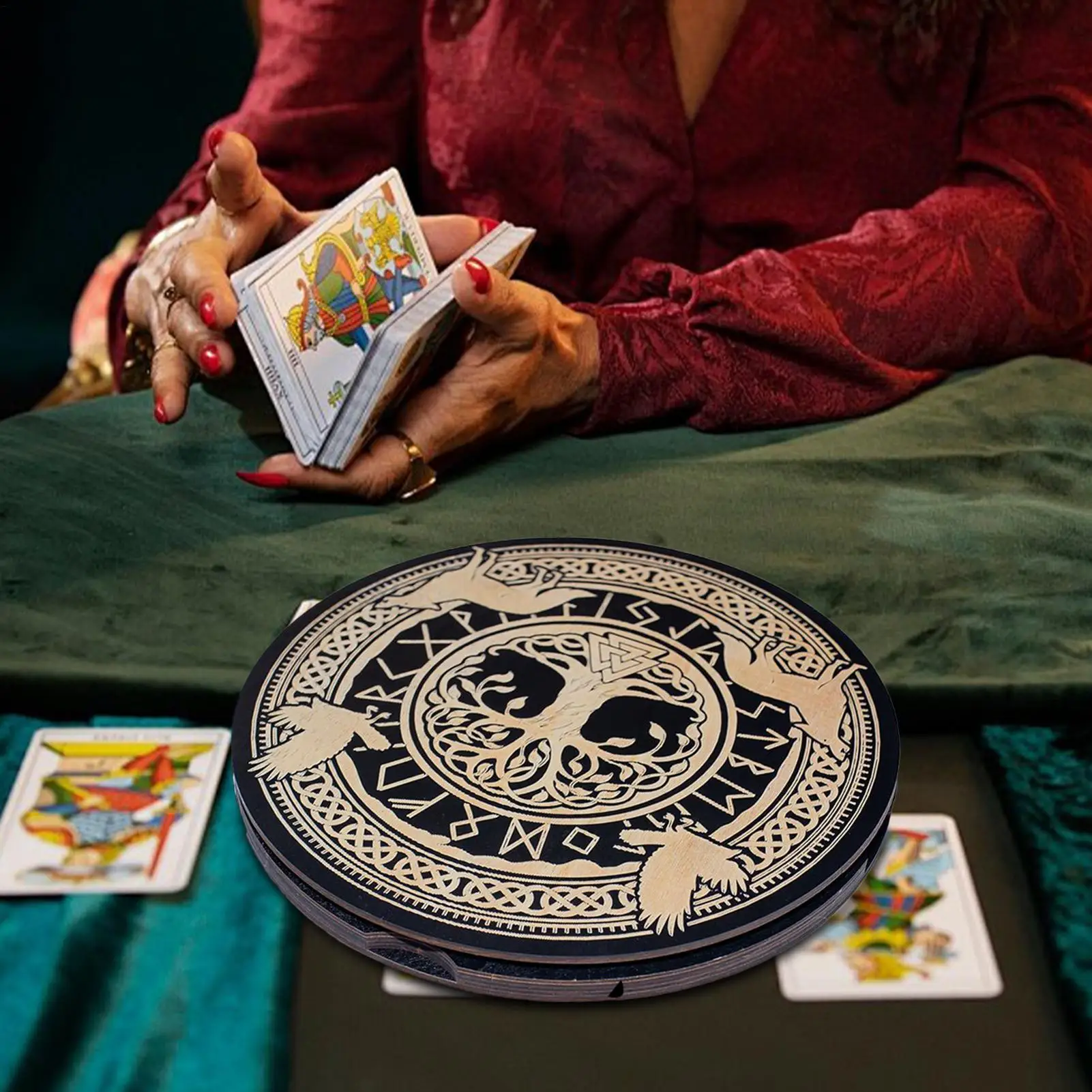 Runes For Beginners Ritual Runes Portable Wooden Meditation Tools With Magnetic Box For Men Women Altar Divination Decoration