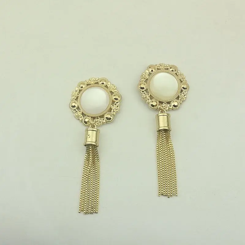 20pcs Metal Pearl Tassel Botton Hardware for Shoes Bag Decorative Buckles DIY Luggage Clip Buckle Clothing Sewing Accessories