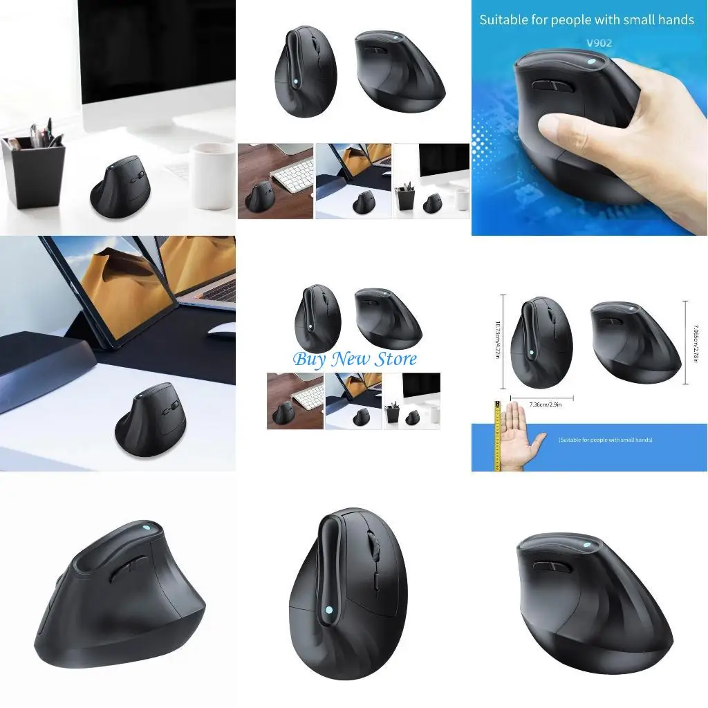 

20CE V902 Vertical Mouse 2.4Ghz Wireless Ergonomic Comfort,4800DPI Adjustable Control