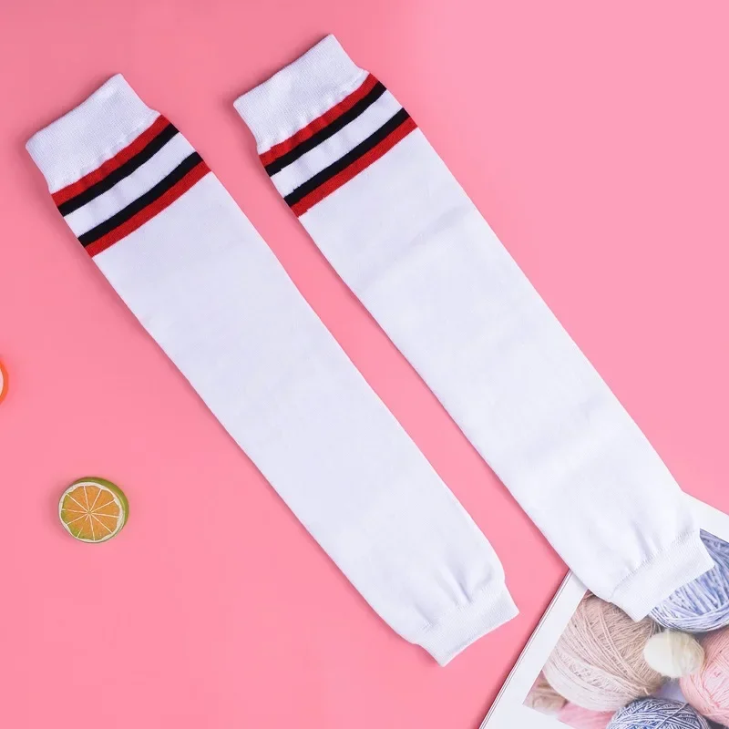 Yoga Socks Running Sports Cycling Warm Socks Cover Stripe Winter Air Conditioning Room Warm Knee Pads Shin Cover Women Polainas