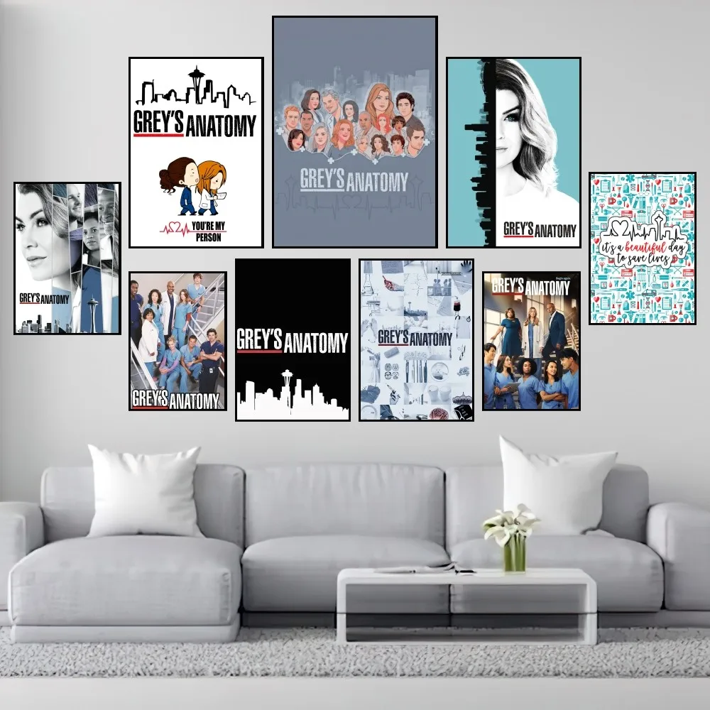 

Classic TV Show Greys Anatomy Poster Prints Wall Painting Bedroom Living Room Decoration Office Small