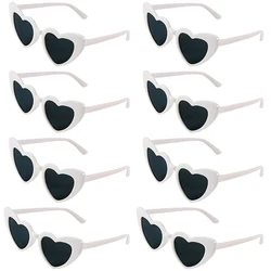 Gafas de sol blancas y rosas para despedida de soltera, lentes de sol con forma de corazón, para novia y Dama de honor, regalos de boda, decoración para despedida de soltera, 6/8 piezas