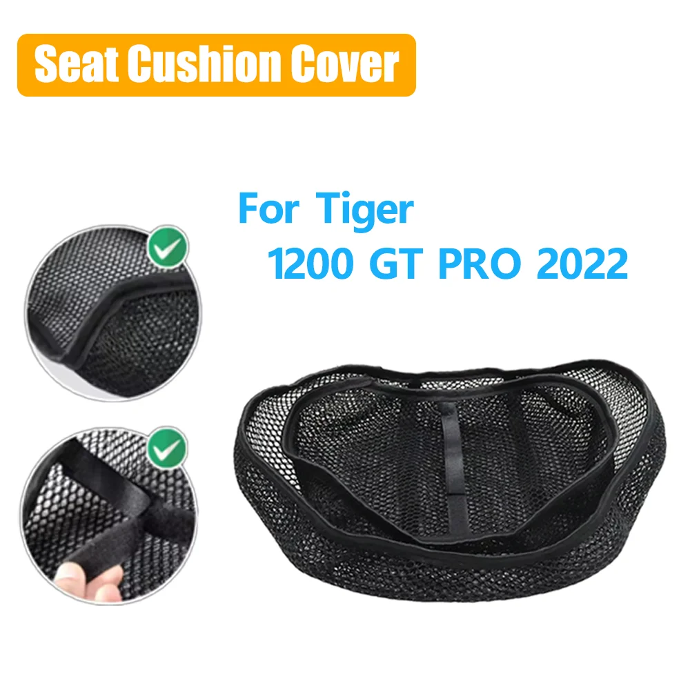 

For Tiger 1200 GT PRO 2022 Tiger1200 GT Motorcycle 3D Mesh fabric Cushion Breathable Waterproof Protection Seat Cover