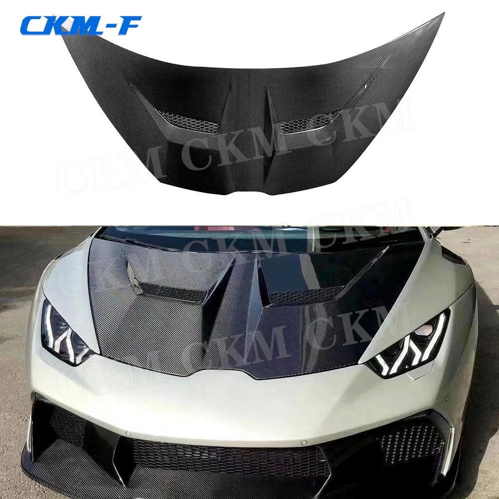 

Carbon Fiber For Lamborghini Huracan LP580 LP610 2014 2015 2016 2017 2018 V Style Engine Bonnets Body kits Front Engine Hood