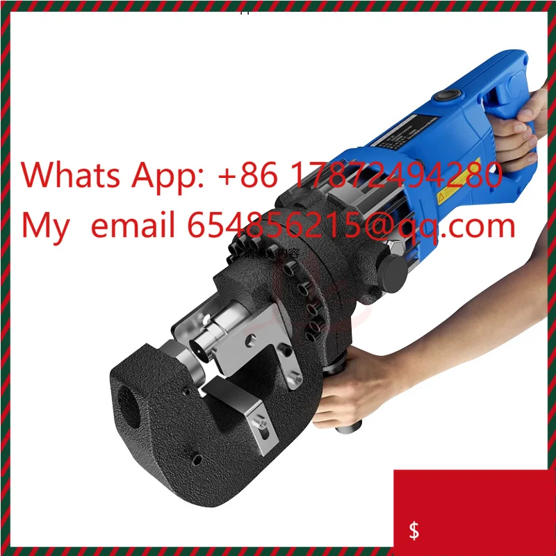 Multifunctional Electric Hydraulic Machine Portable Punching Machine C Type Steel  Beveled Angle Rounded Angle The Moveable 5cm