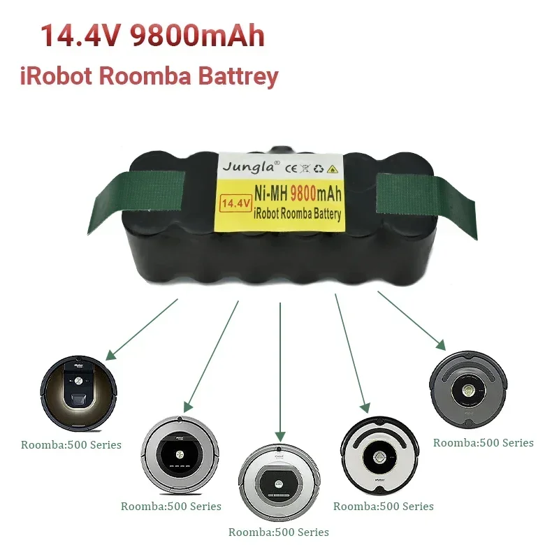 

IRobot Roomba Quality Vacuum Cleaner Rechargeable Battery 9800mAh 14.4V Compatible with 500 510 530 570 580 600 630 650 700 780