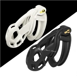 5 Sizes Male Chastity Cock Cage with 4 Rings and Belt Penis Sleeve Cockrings Erotic Urethral Lock BDSM Bondage Sex Toys for Men