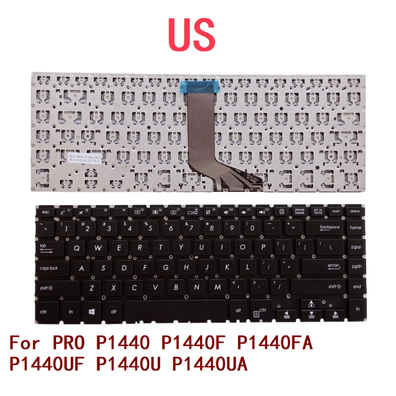 New US Laptop Keyboard For ASUS PRO P1440 P1440F P1440FA P1440UF P1440U P1440UA Notebook PC Replacement