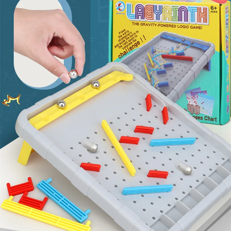 

Rolling Ball Maze Puzzle Games Line Labyrinth Challenge Logical Thinking Sensory Board Game Intelligence Education Toys for Kids