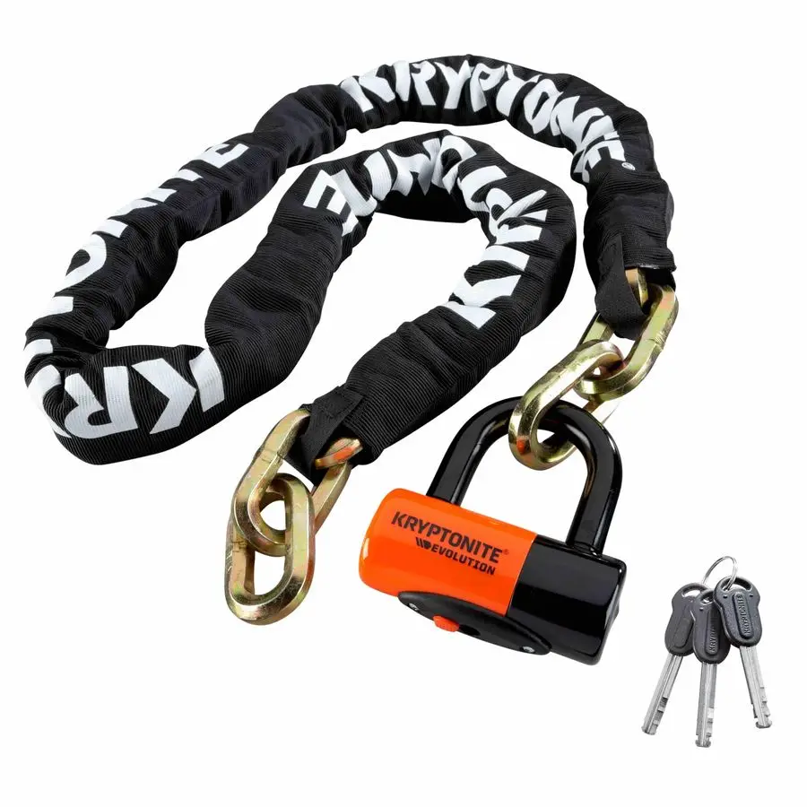 

New York FAHGETTABOUDIT 1217 Bike Chain Lock, 5.5 FT Long 12mm Steel Chain Heavy Duty AntiTheft Bicycle Chain Lock with Keys, Ul