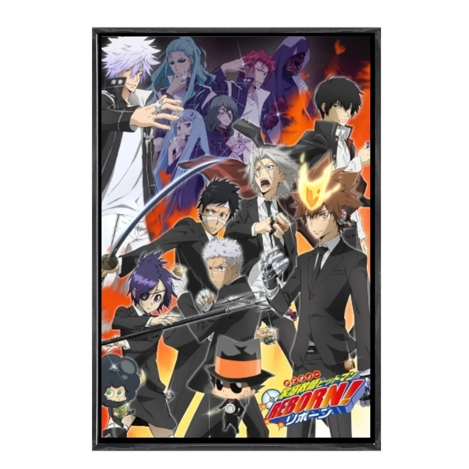 

Japanese Manga Multi-Size Canvas Poster Double Framed Wall Art,Hitman Reborn Home Decor for Living Room Bedroom