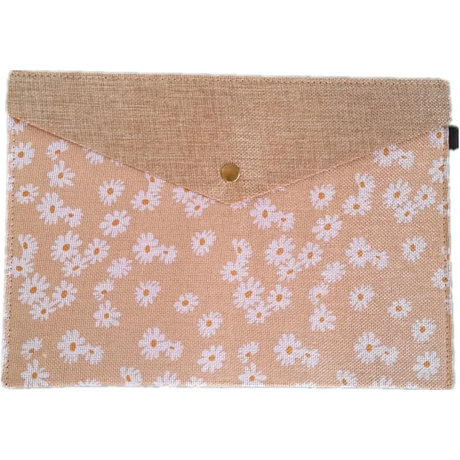 Cartella in feltro tive Cartella di file A4 Porta documenti Portafoglio Busta Stile floreale con chiusura a Sp per donne Ragazze 4 confezioni