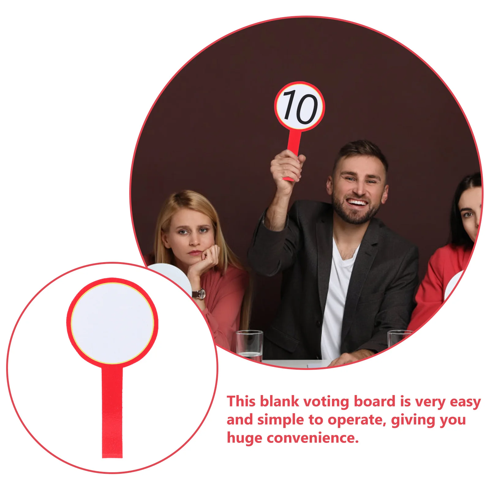 8pcs Double Side Scoreboard Blank Writable Handheld Whiteboard For Voting Auctions Judging Dry Erase Paddle Mini Score Plates