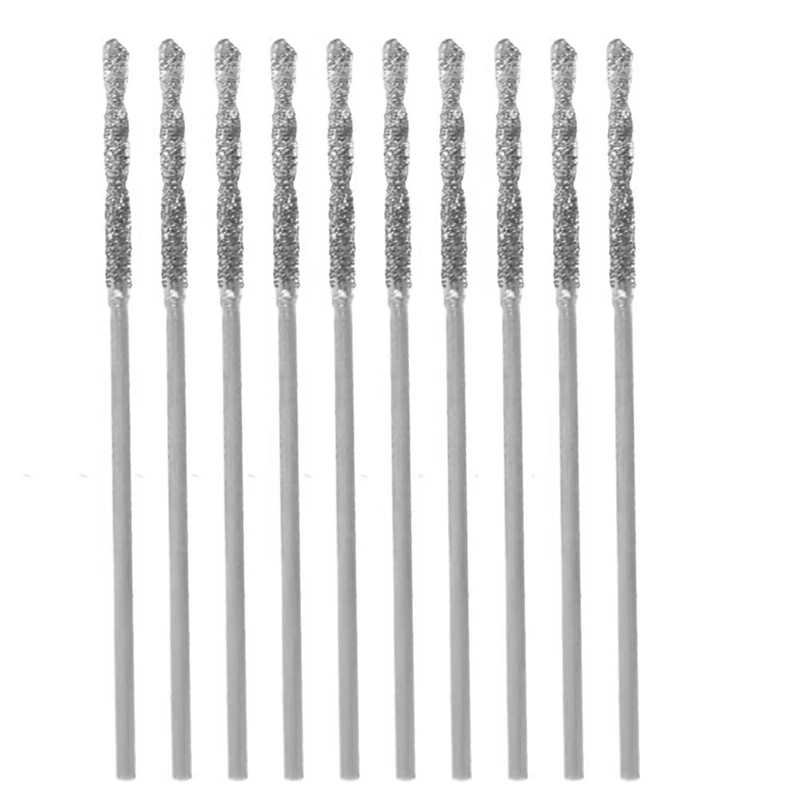 DTA5 20Pcs 1mm/0.04Inch Diamond Twist Drill Bits High Speed Steel HSS for Glass Sea Shells Stone Tiles