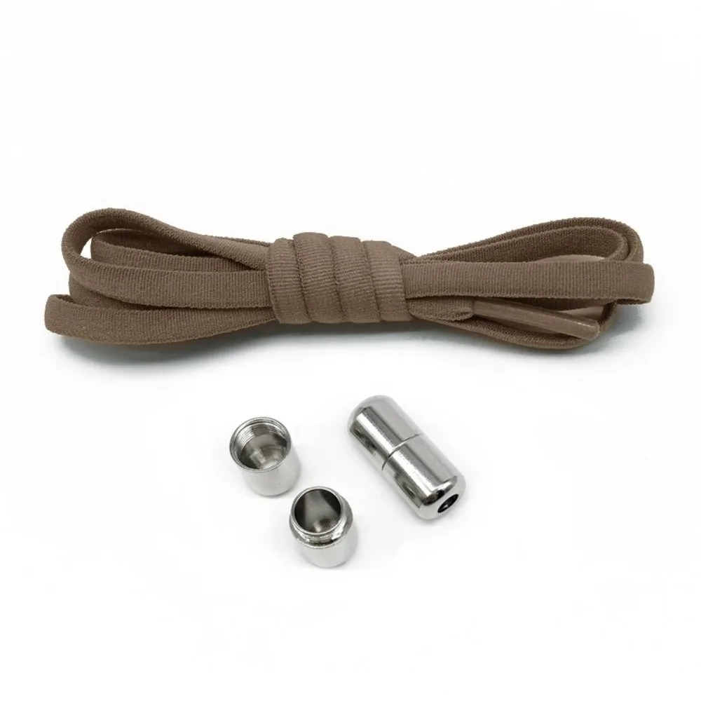 Halbkreisförmige Schnürsenkel ohne Binden mit Metallverschluss, elastische Sneaker-Schnürsenkel, verstellbar, Einheitsgröße, Schuhzubehör