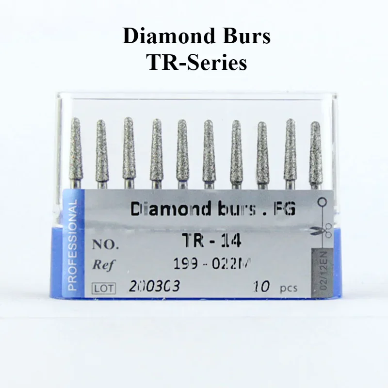 

10pcs Lodden TR-Series Diamond Burs FG Drill High Speed Stomatology Department Dentistry Dental Lab Grinding Tools TR-13 TR-14