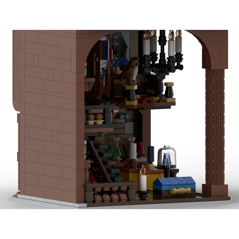 Mittelalterliche Burg Modell Moc Bausteine Zauberer Haus Modell Technologie Ziegel Berühmte Film DIY Montage Spielzeug Bau Geschenk