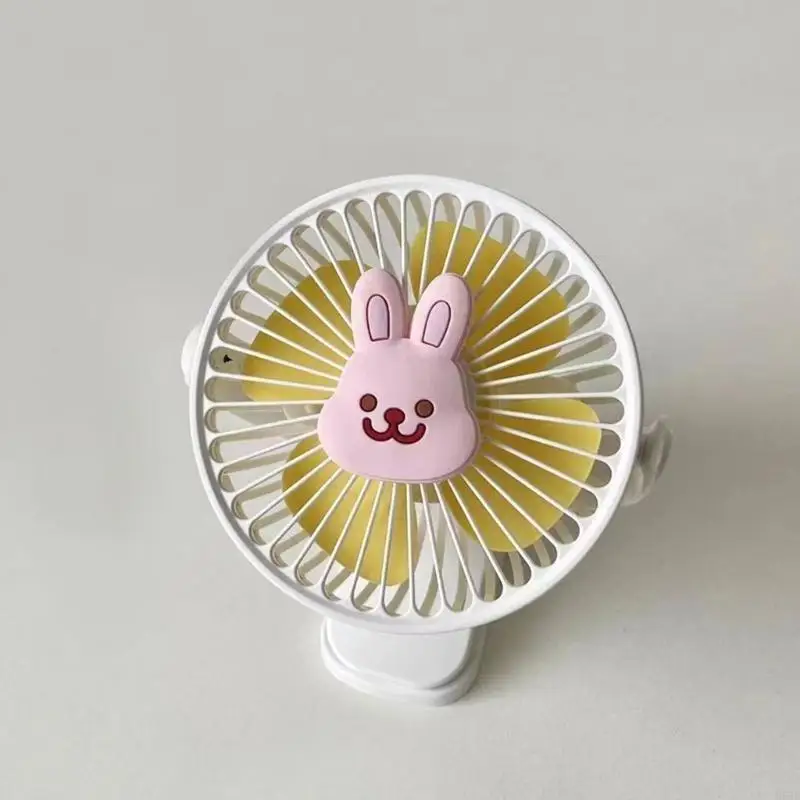 H55B الكرتون عربة طفل مروحة عربة أطفال مخصصة برودة مروحة 3 شفرات مروحة مروحة محمولة يجب أن يكون ملحق للآباء #2