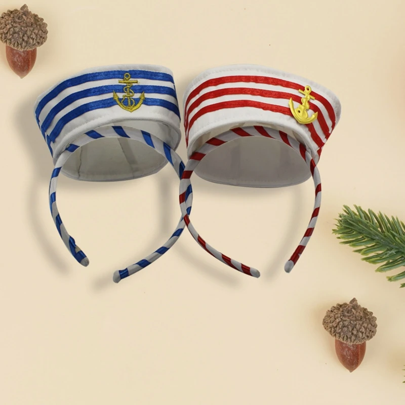 Bandeau de sauna en forme de chapeau de yacht marin créatif, cerceau de cheveux, performance de Noël, pièce de sauna, accessoires de costume de fête de festival, livraison directe