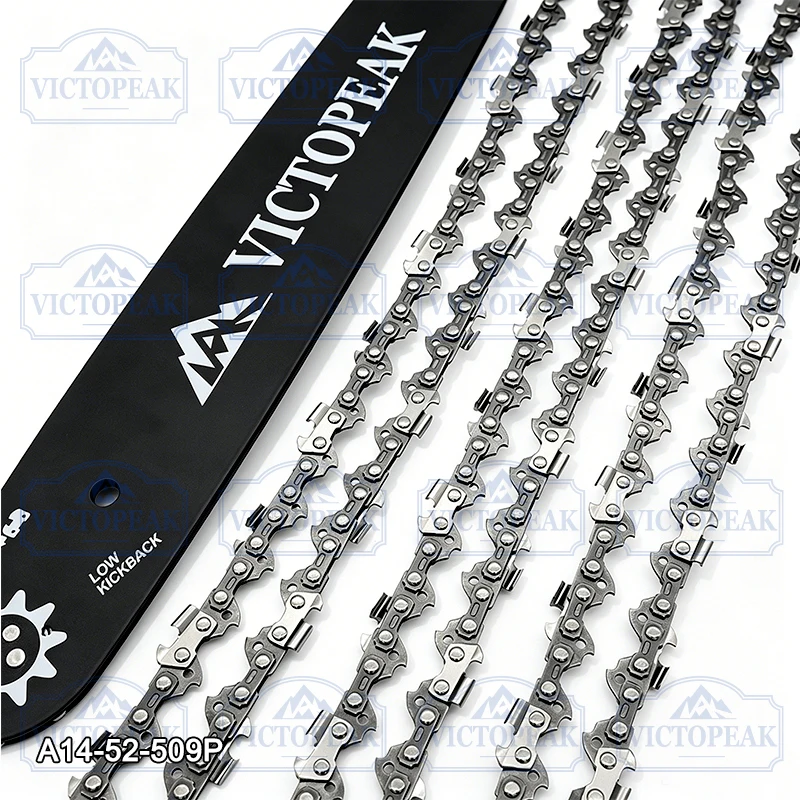 Garden Power Tool Accessories Chainsaw Parts Guide Bar with Chain Blade 14'' 3/8" 0.050" 52Links view 5