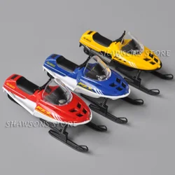 1:24 Diecast Model Toys Snowmobile Snow Bike Miniature Replica Collectible