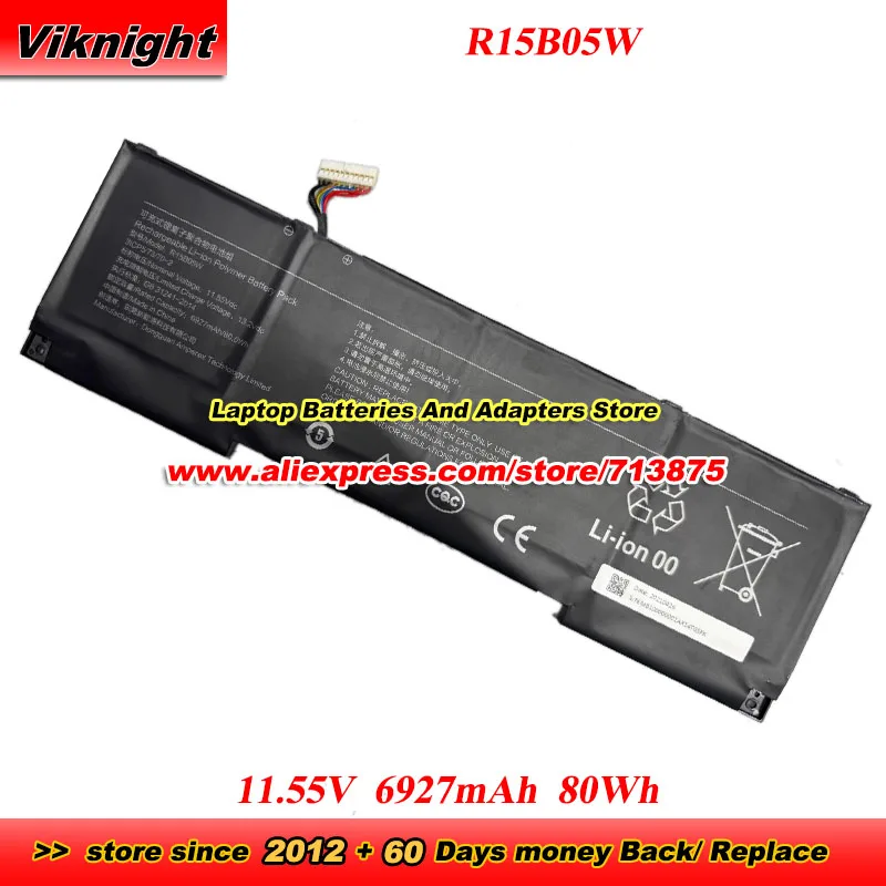 R15B05W Battery 11.55V 6927mAh 80Wh for Pro X15 Notebook Pro X 15 Laptop