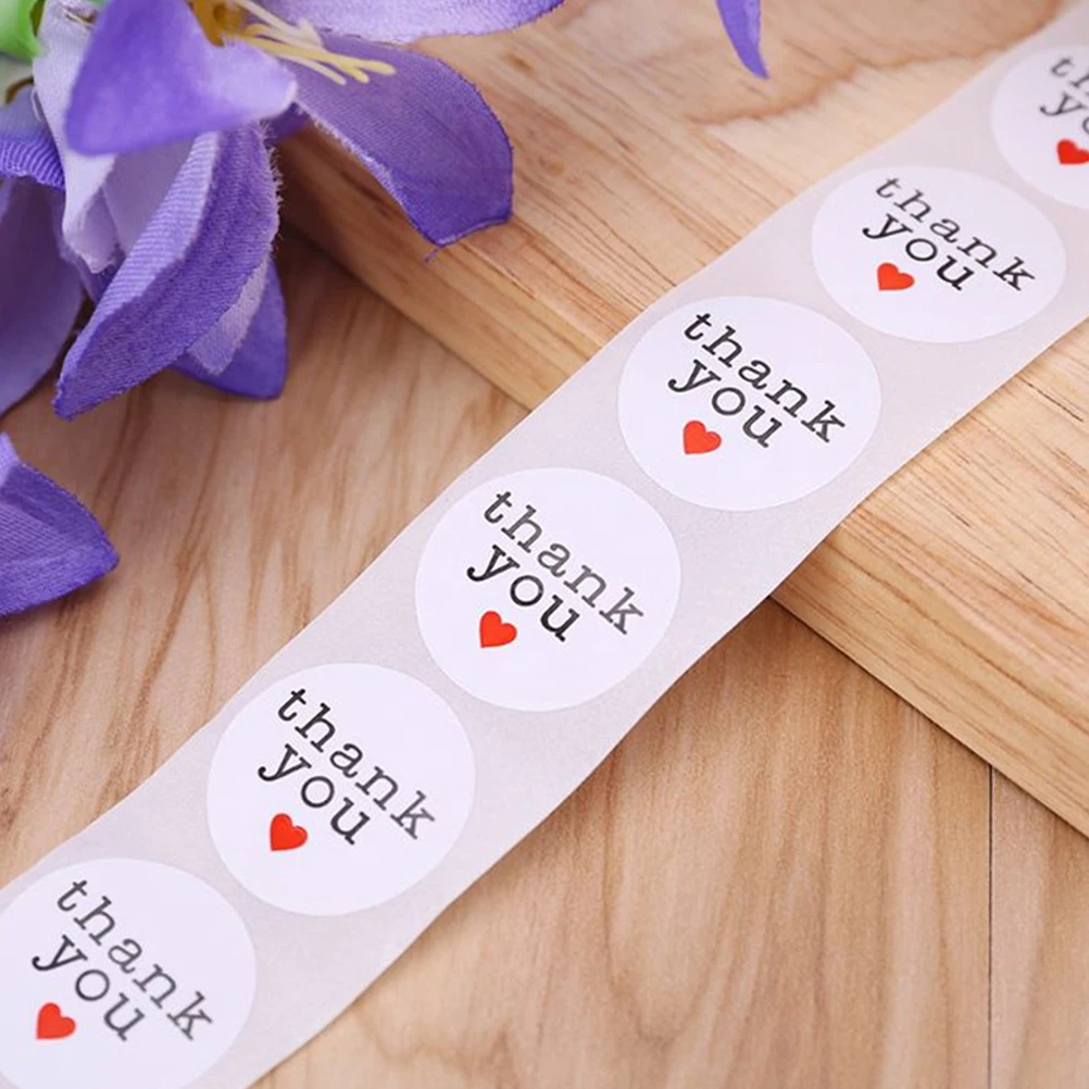 

Round Stickers Thank You Labels Business Label Adhesive Paper Stickers For Food Packaging Bakery Cookies Gift Bags