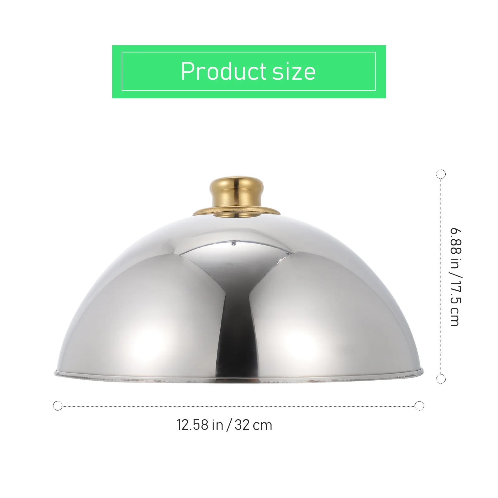 

1pc Stainless Steel Food Cover Dome Kitchen Utensil Household for Cakes Desserts Protection Handle Easy Carry Home Hotel