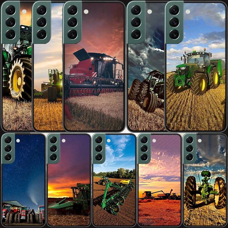 Farm Vehicle Tractor Phone Case For Samsung Galaxy A12 A22 A32 A42 A52 A72 A54 A34 A24 A14 A73 A53 A33 A23 A13 5G F52 F62 Cover