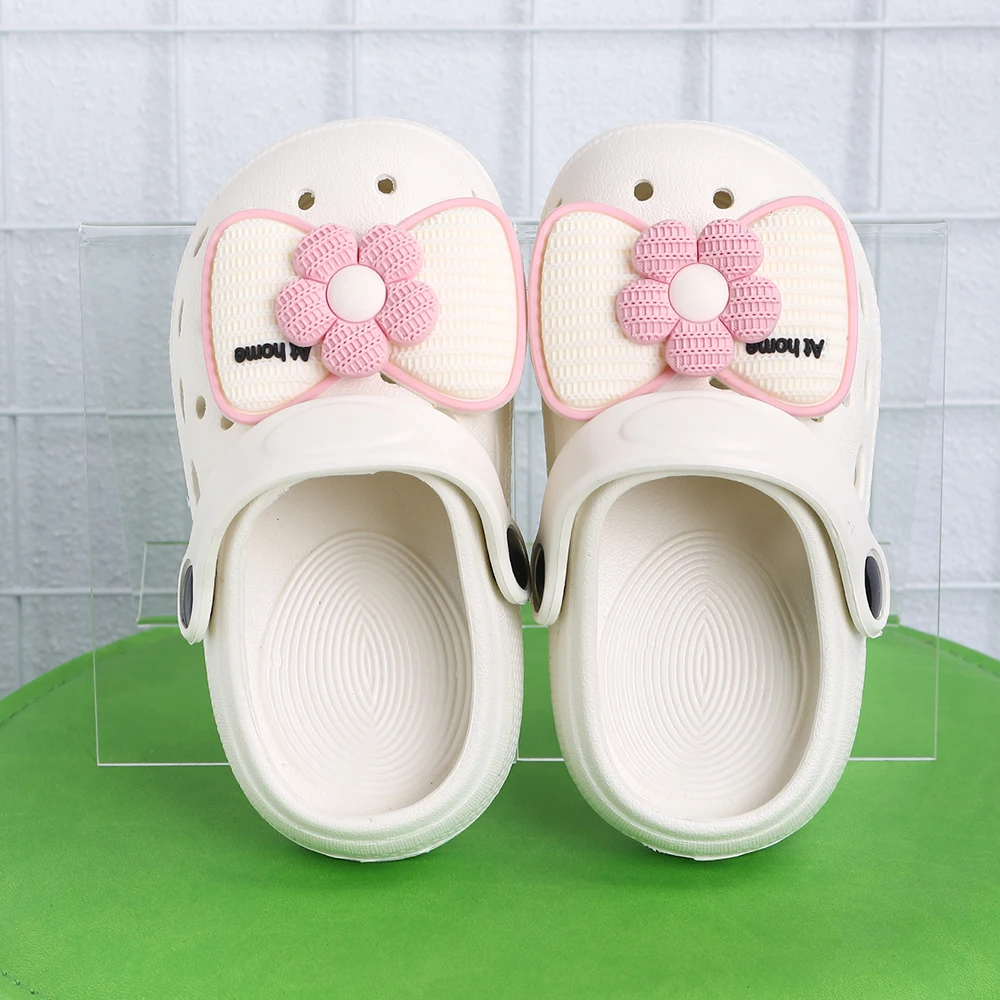 Children Garden Shoes Cute Cute Big Bow Beach Sandals Babies Slippers High Quality Soft Kids Outdoor Slippers Flip Shoes