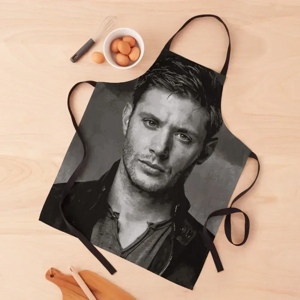 

portrait of dean winchester Apron Cleaning Products For Home Teacher for kitchen useful Home And Kitchen Apron