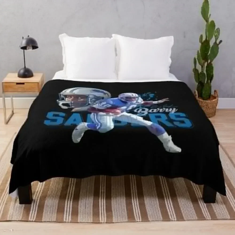 

Barry Sanders Throw Blanket Portable Lightweight Blanket for Travel Camping