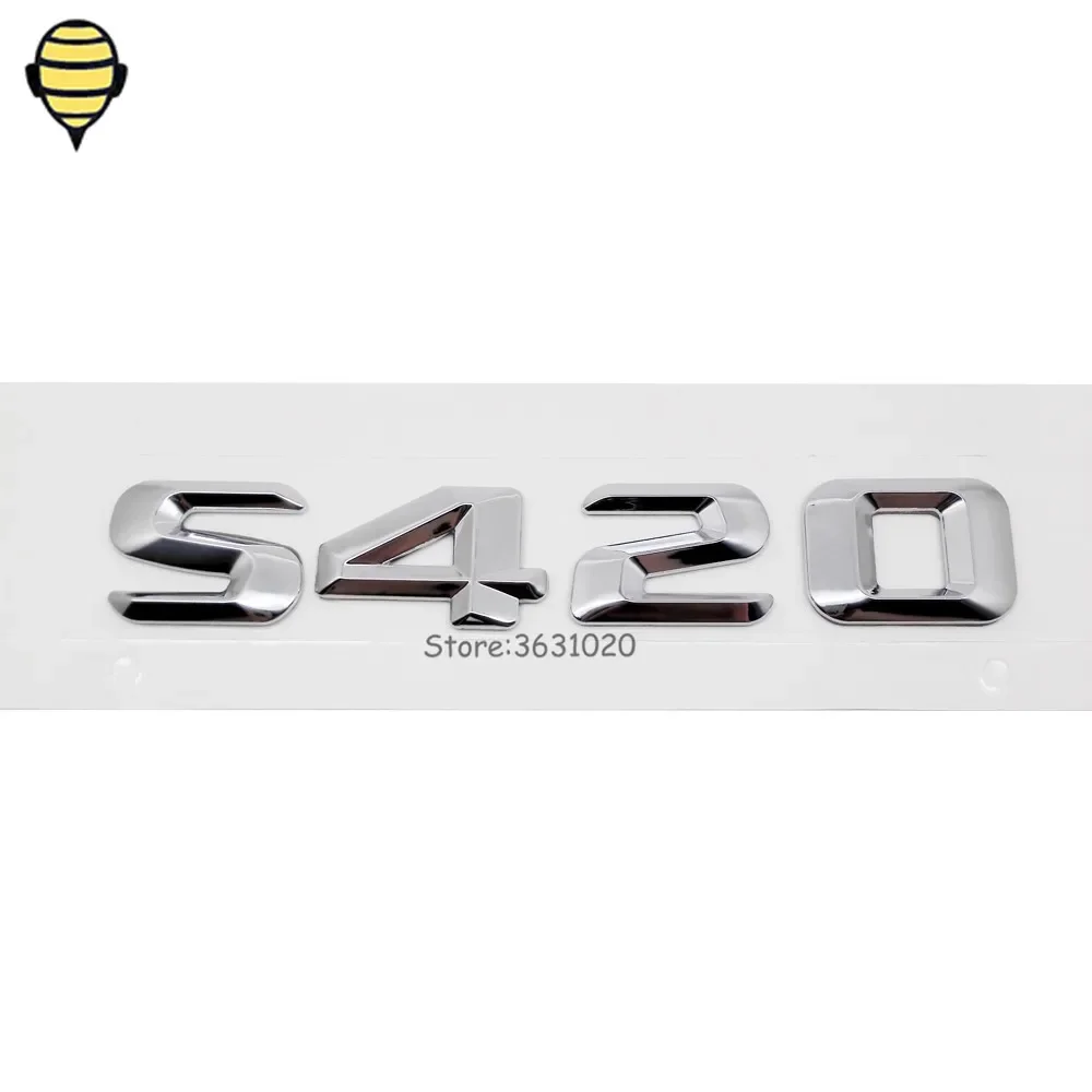 Car Accessories For Benz Rear Sticker Metal Car Emblem Badge Number Letters For Mercedes Benz S Class S420 S430 S450 S500 300SE