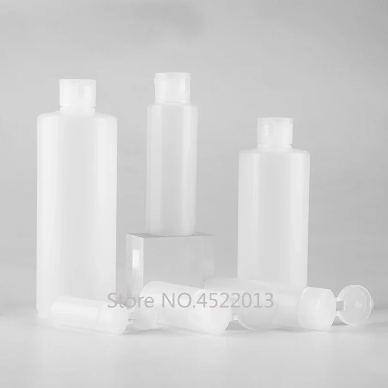 12/18/30/50/100/200/400ml 30pcs Empty PE Soft Shampoo Bottles with Flip Top Cap Refillable Cosmetic Makeup Packaging Containers