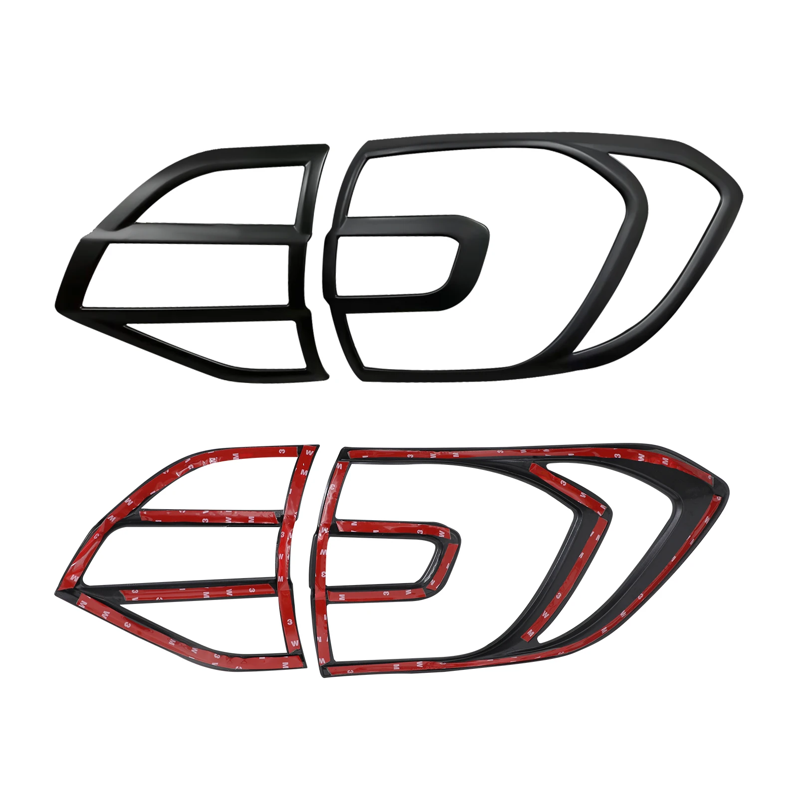 2PCS Tail Lights Cover Rear Lamp Cover For FORD EVEREST 2015 2016 2017 2018 2019 2020 2021 Year Models ABS 4X4 Car Accessories