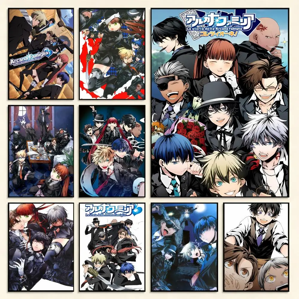 Retro A-Arcana Famiglia Poster Digital Solvent Print Waterproof PP Fade-Resistant Wall Art Room Decor Gift
