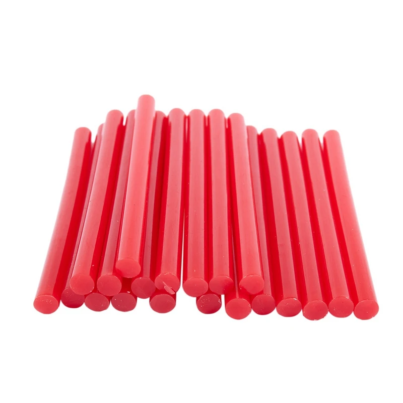 Pistolet à colle thermofusible rouge, bâtons adhésifs 7x100mm pour modèle artisanal, 60 pièces