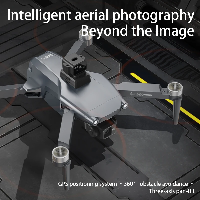 Dron GPS L600 PRO Max 8K con cámara HD profesional, estabilizador de 3 ejes, fotografía aérea, evitación de obstáculos, pantalla FPV, 5KM 3