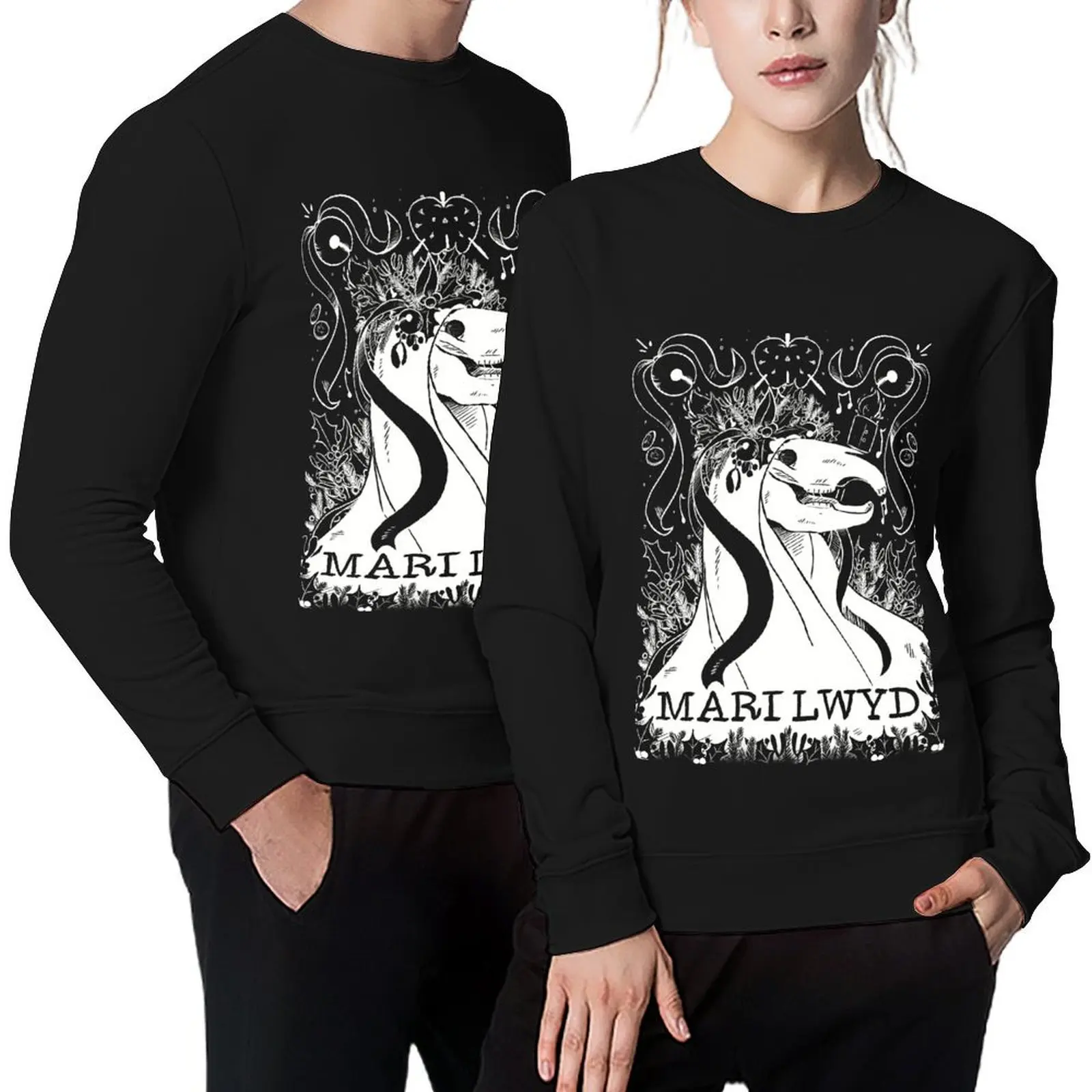 

Mari Lwyd Pullover men's sweat-shirt set winter clothes mens clothes korean style clothes hooded sweatshirt for men