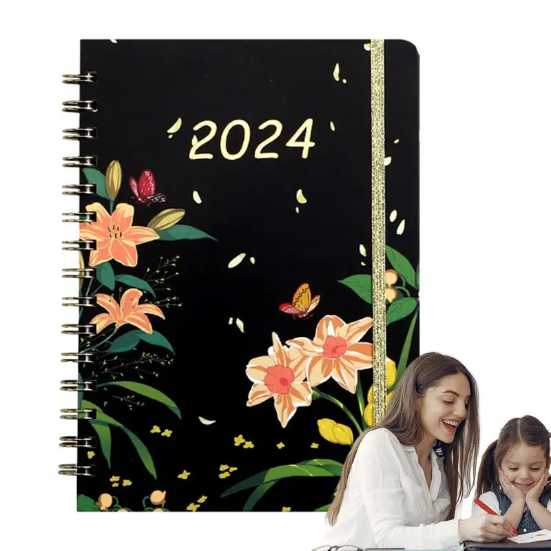 

Spiral Journal Notebook Spiral Notepad Daily Agenda 2024 A5 Format Planning Tool For Work Travel Office Notes Homework And Study