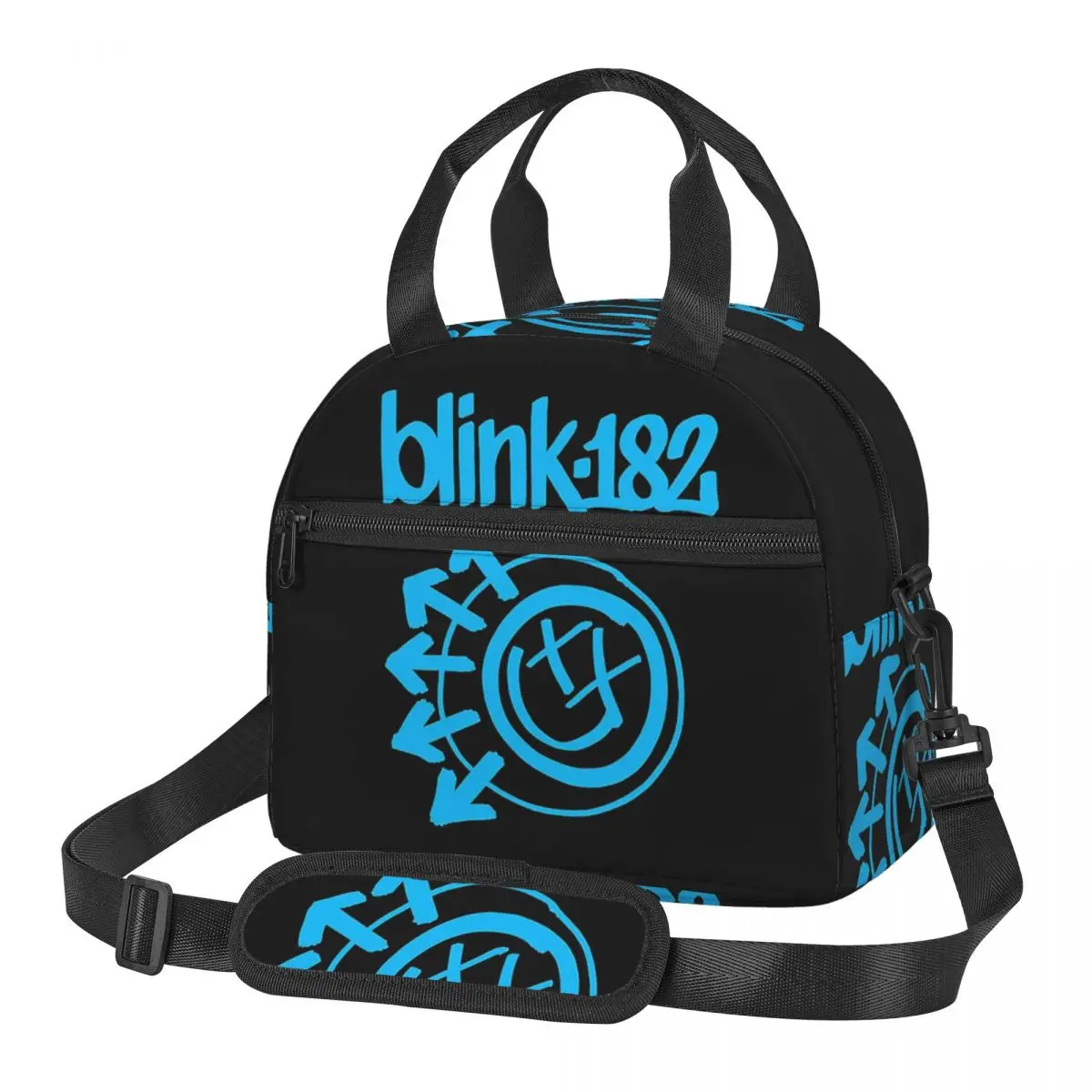 Blink 182 Punk Smile Lunch Bags Insulated Bento Box Waterproof Lunch Tote Picnic Bags Cooler Bag for Woman Office