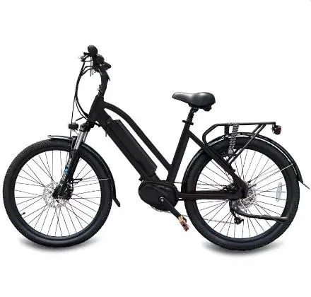 new design 36v 250w750w bafang M400 mid drive motor electric bike bicycle 26 inch city ebike e bike BLACK